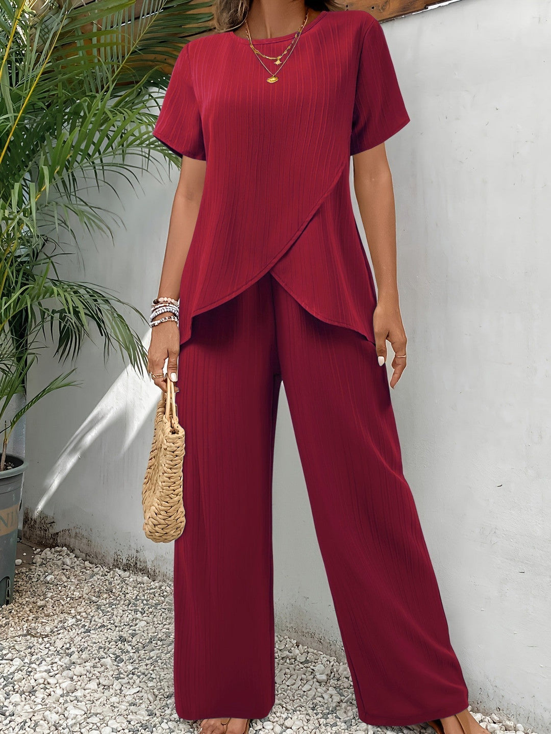 Bexley - Conjunto con pantalón palazzo de caída fluida