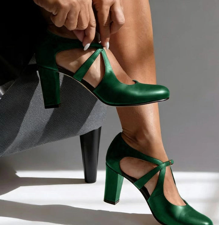 Elspeth - Zapatos de tacón ancho acolchados