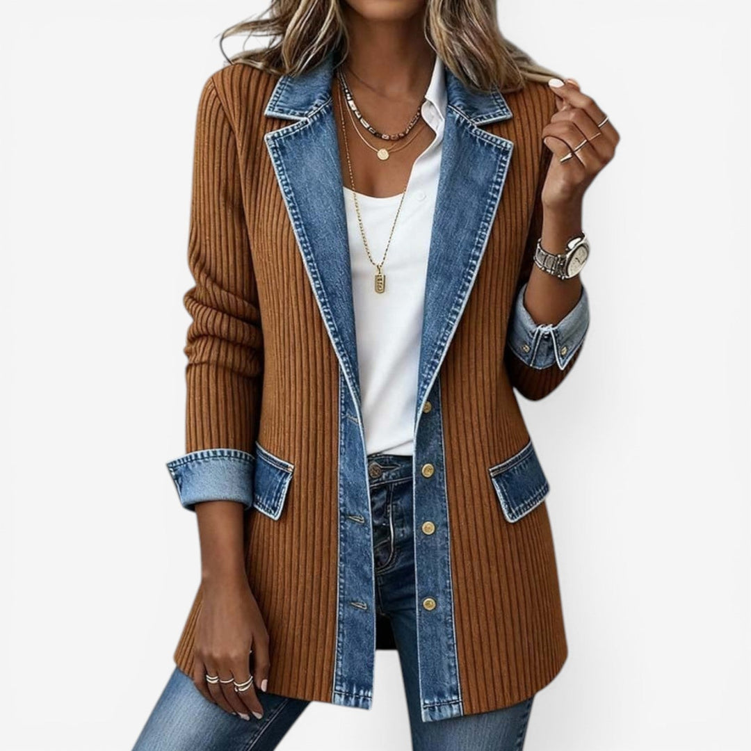 Kerensa - Chaqueta estilo capa suave