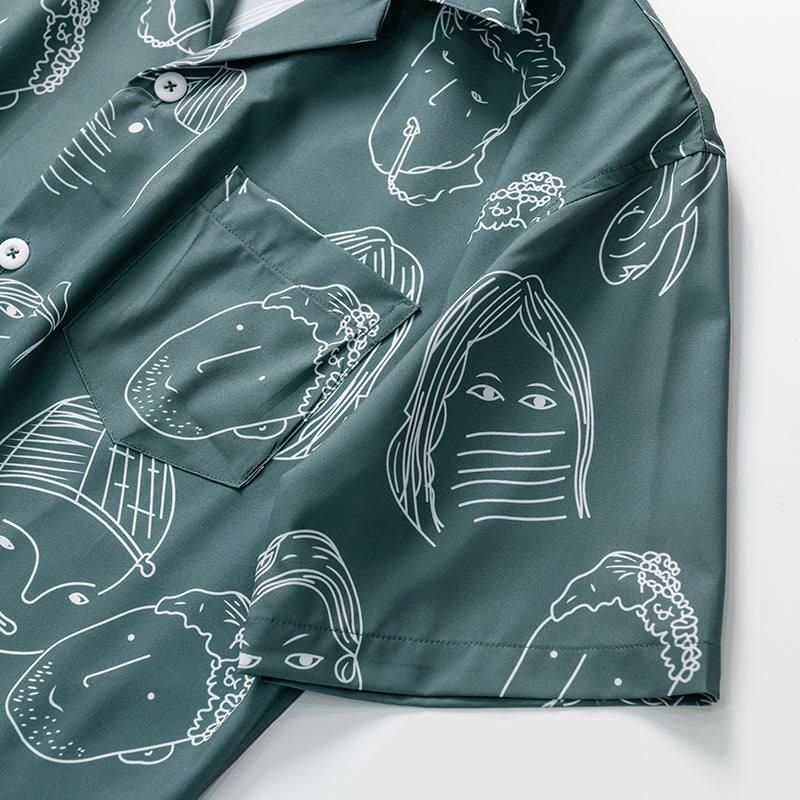 Nash - Camisa con cuello cubano de tacto suave