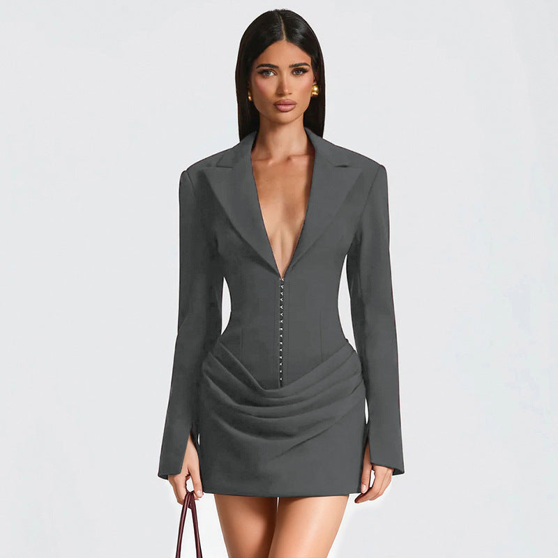 Arlixia - Vestido Mini Casual Elegante