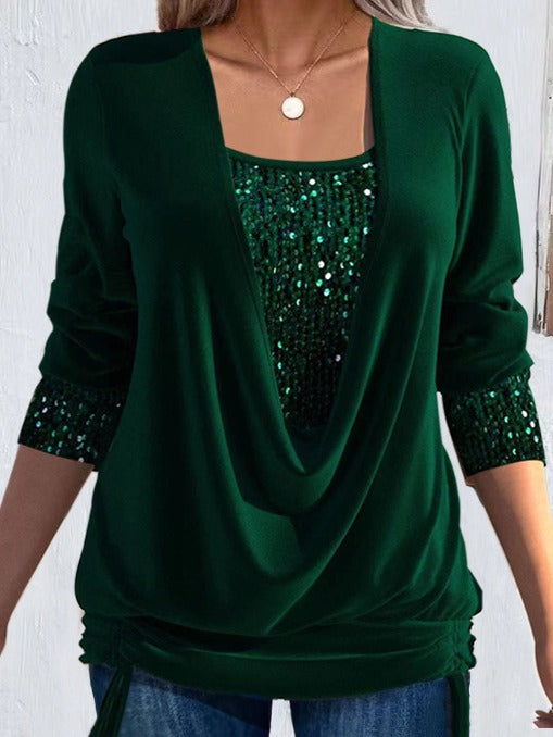 Ariellea - Blusa drapeada de tacto suave
