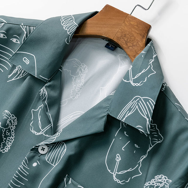 Nash - Camisa con cuello cubano de tacto suave