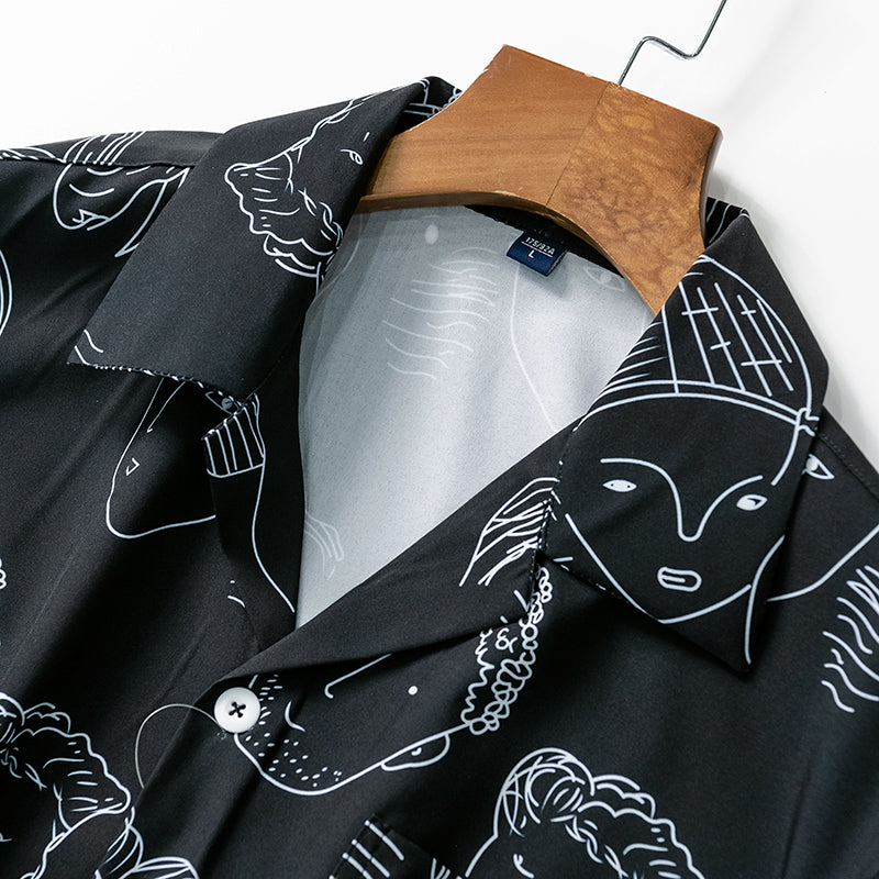 Nash - Camisa con cuello cubano de tacto suave