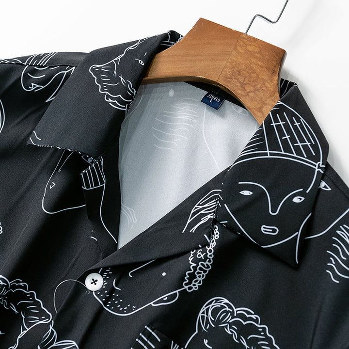 Nash - Camisa con cuello cubano de tacto suave