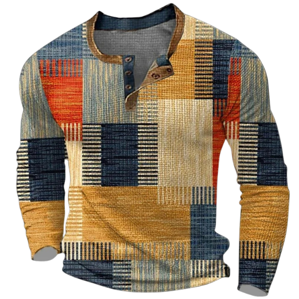 Zayden - Camisa de patchwork de tacto suave
