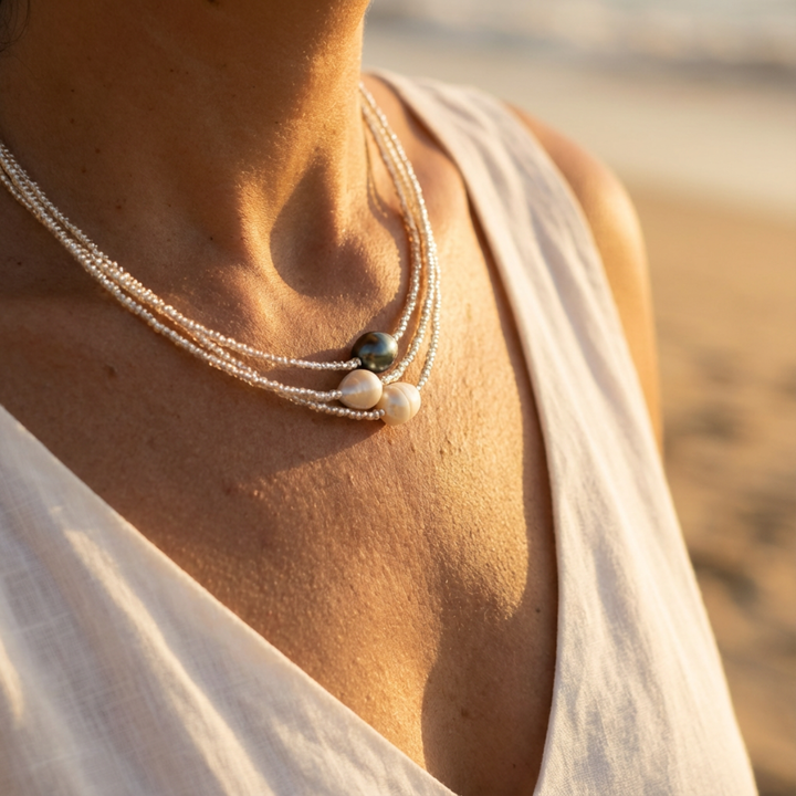 Zelia - Collar de Tres Cadenas