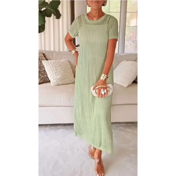 Jenae - Vestido Maxi con Capa Suave