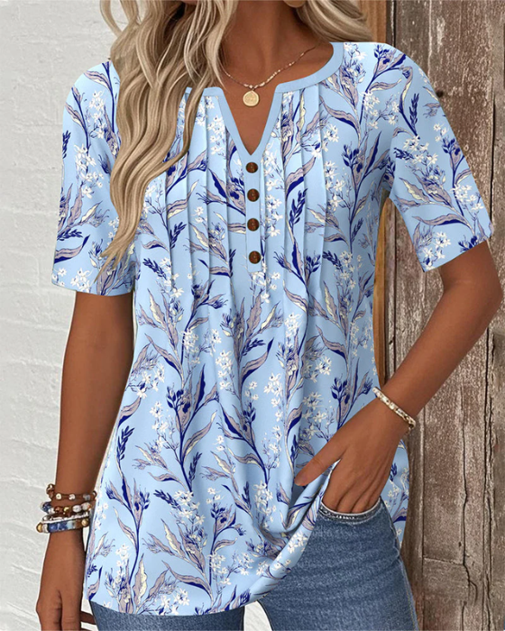 Doreva - Blusa ligera con estampado floral