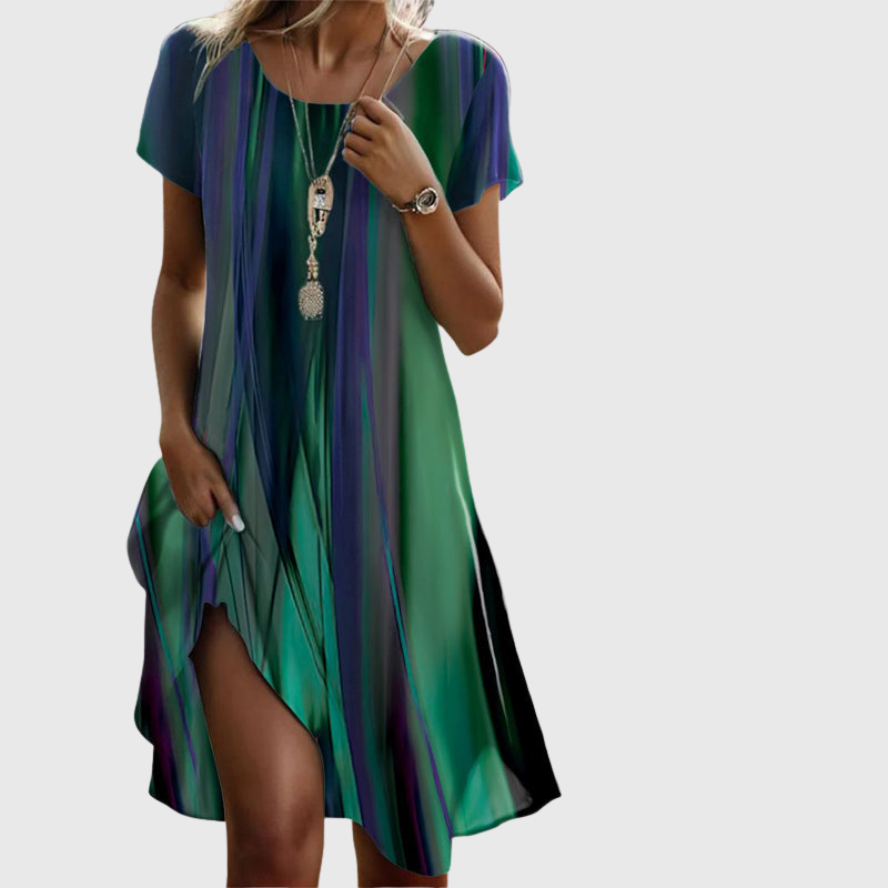 Xylira - Vestido midi con efecto degradé vaporoso