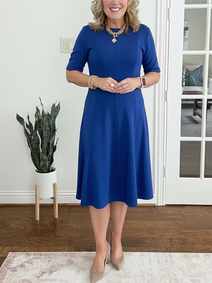 Ivanelle - Vestido midi de tacto suave
