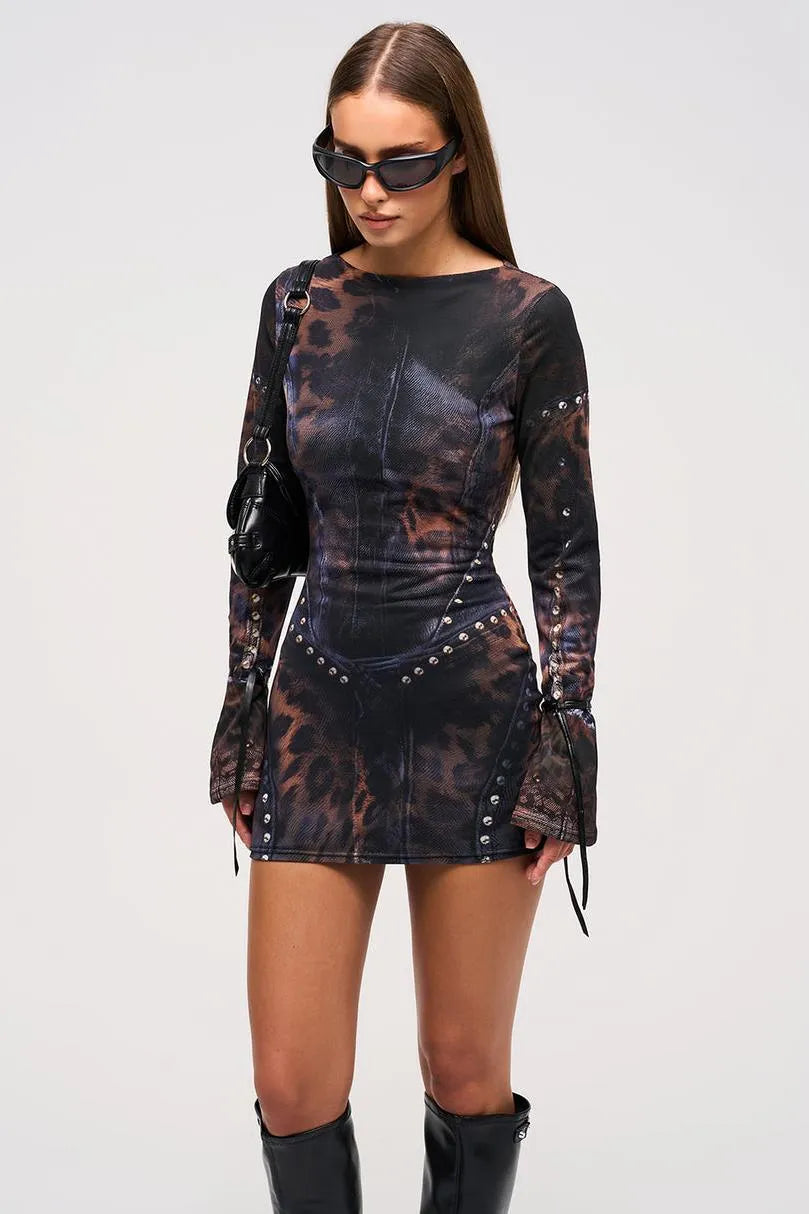 Ceralyn - Vestido Mini Casual Estiloso