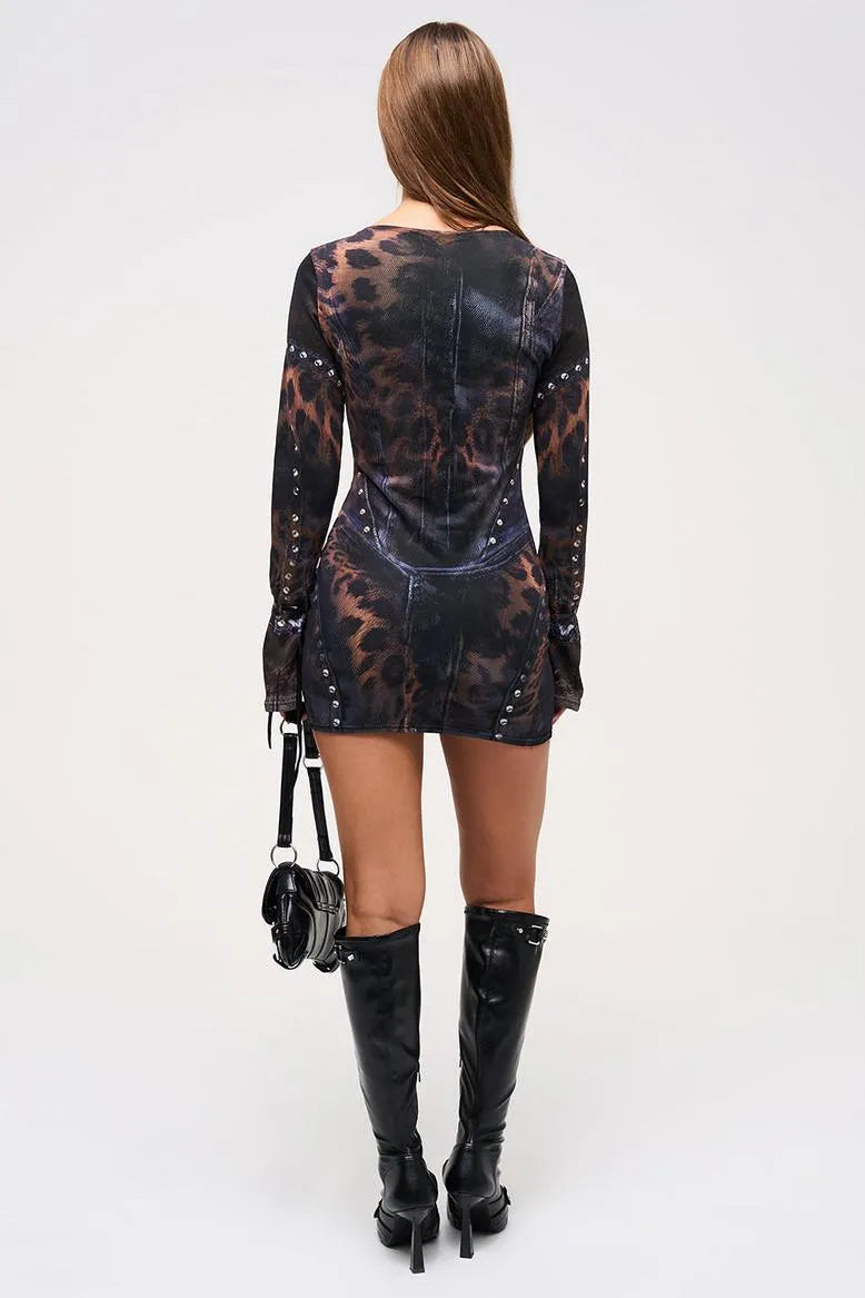 Ceralyn - Vestido Mini Casual Estiloso