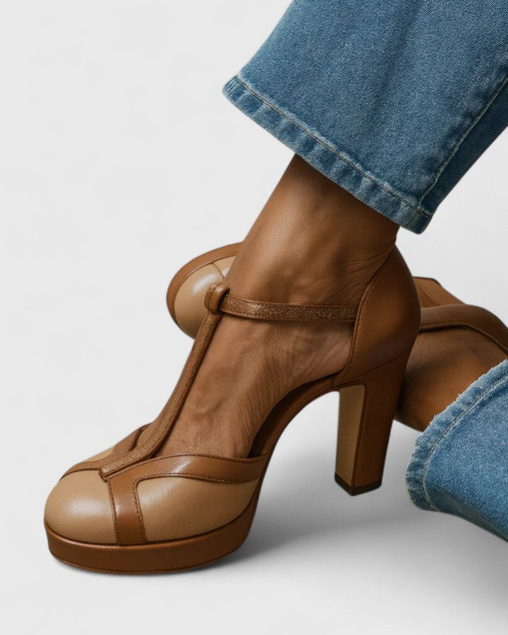 Celandra - Zapatos de tacón ergonómicos con correa