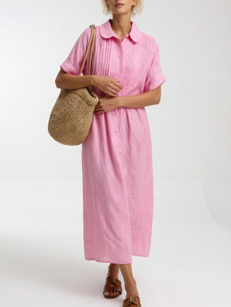 Jorisa - Vestido midi de manga corta