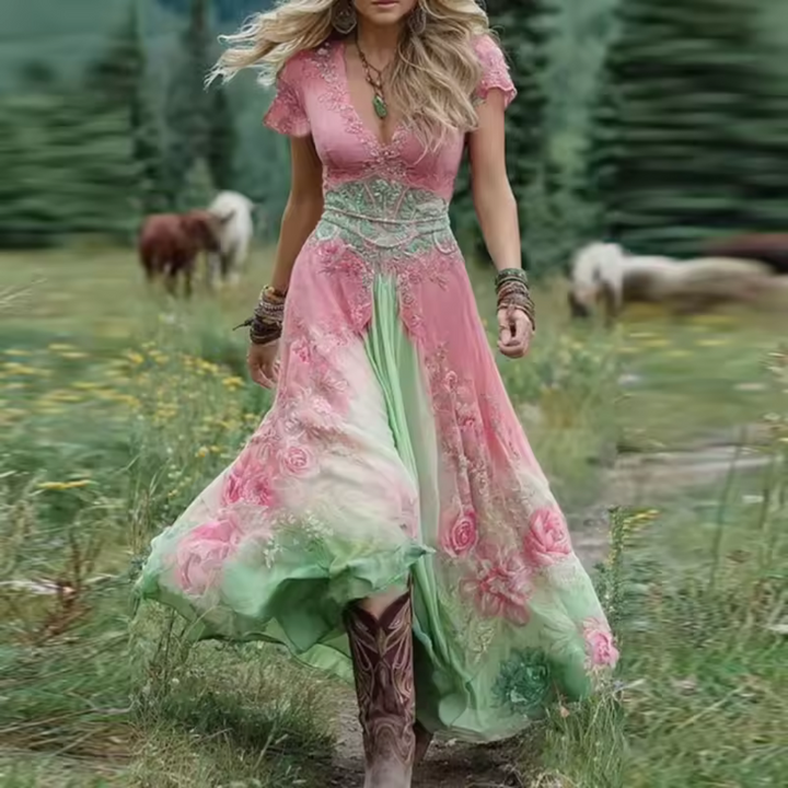 Amirae - Vestido Floral Casual Elegante