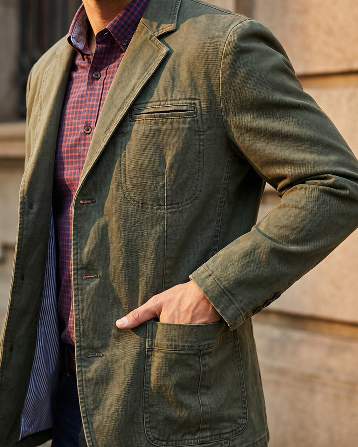 Rexton - Camisa gruesa con efecto lavado