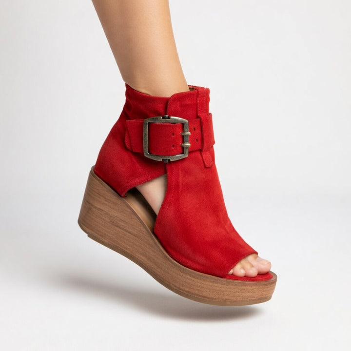 Briseida - Botines de cuña abiertos sofisticados