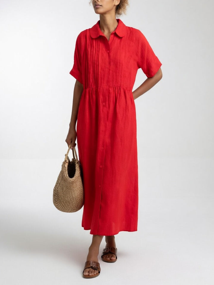 Jorisa - Vestido midi de manga corta