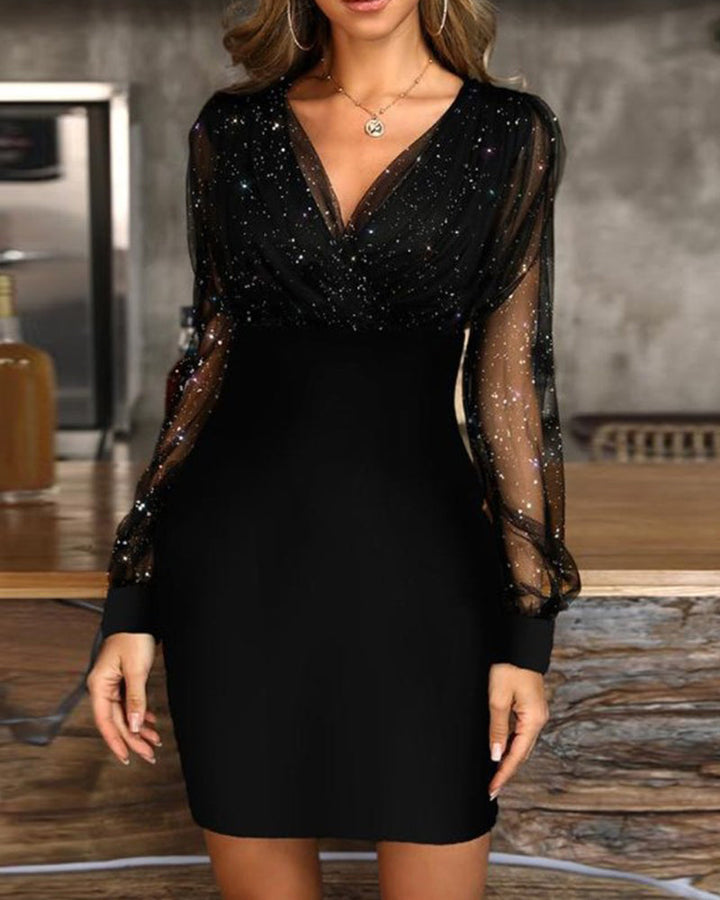 Enyella - Vestido de Malla Casual Elegante