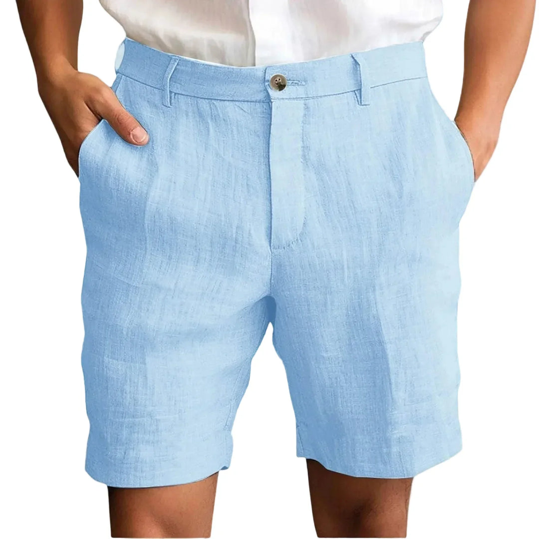 Calen - Shorts de Lino de Corte Sastre