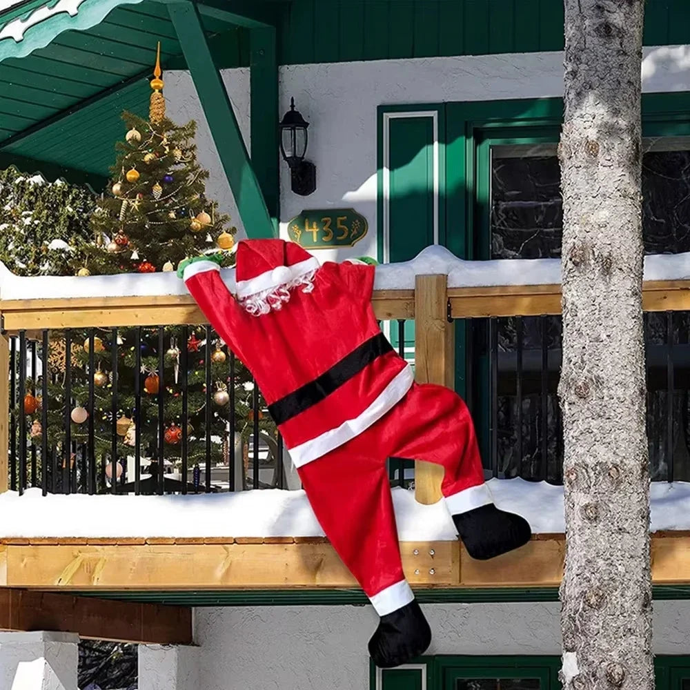 Victoria - Decoración Navideña de Santa para Colgar en la Ventana