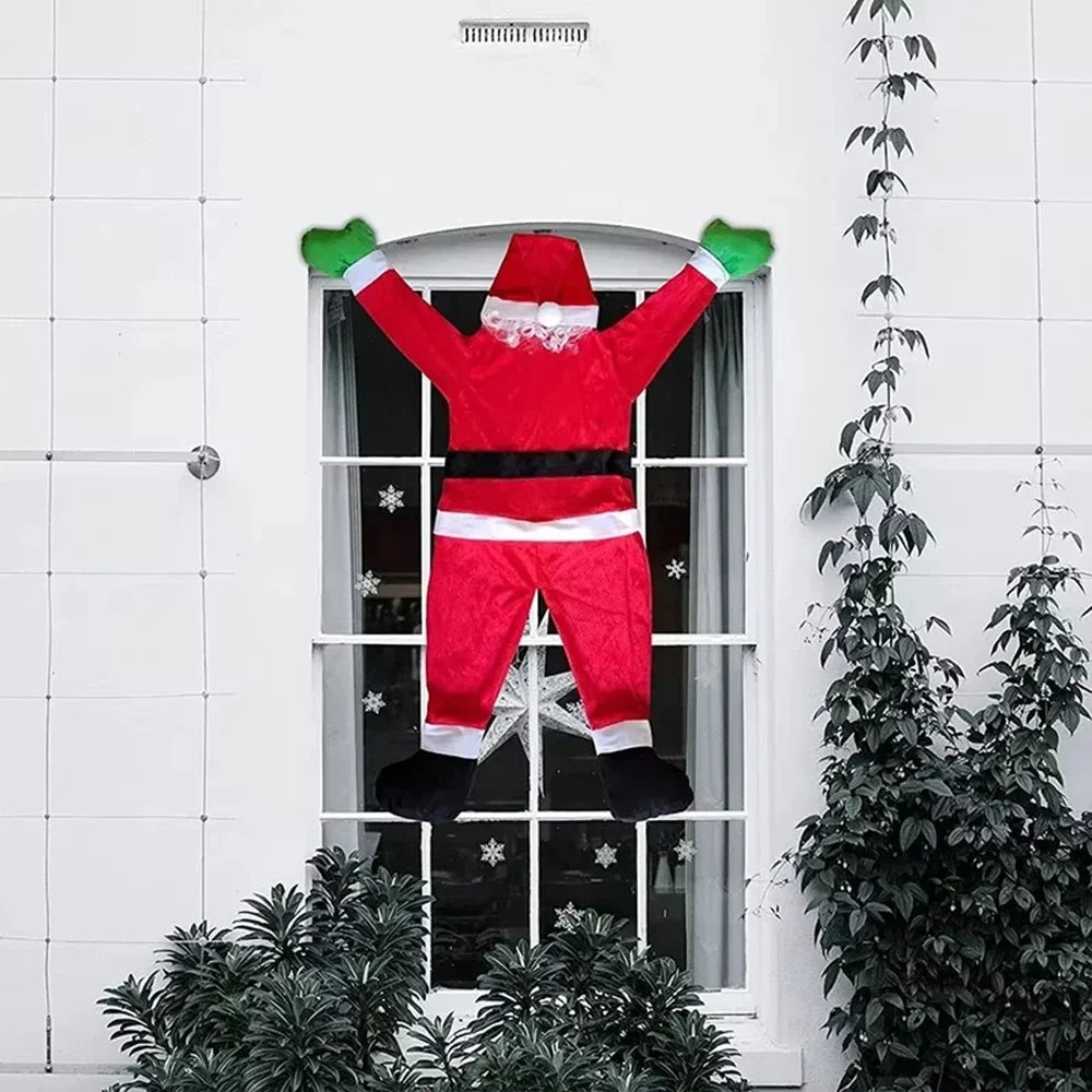Victoria - Decoración Navideña de Santa para Colgar en la Ventana