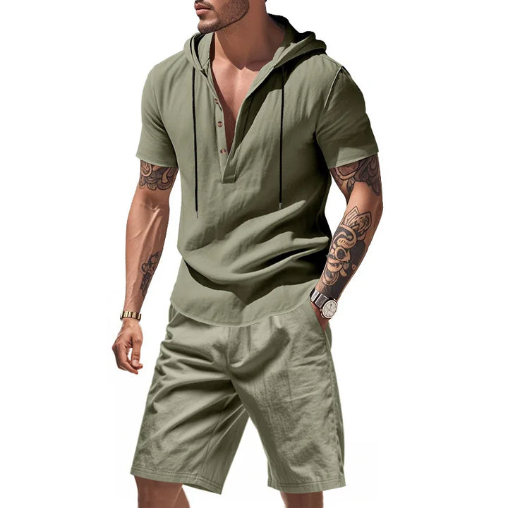 Dylan - Conjunto de sudadera y shorts transpirables