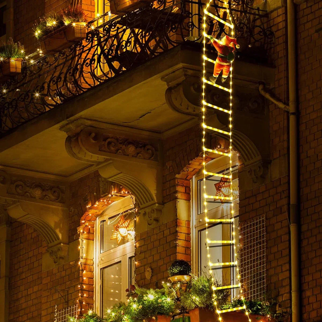 Clorissa - Luces LED de Escalera con Papá Noel