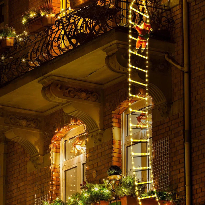 Clorissa - Luces LED de Escalera con Papá Noel