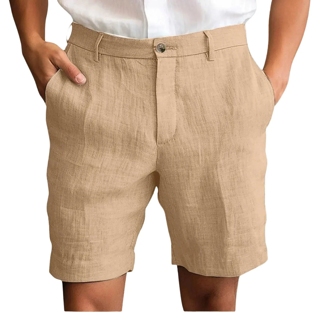 Calen - Shorts de Lino de Corte Sastre