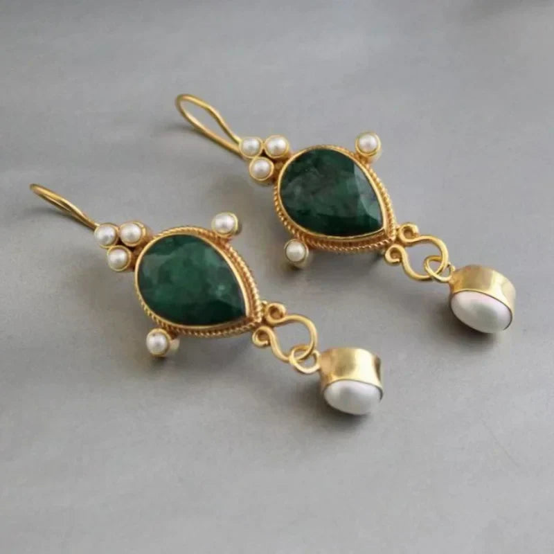 Zilia - Aretes de Gema en Forma de Gota