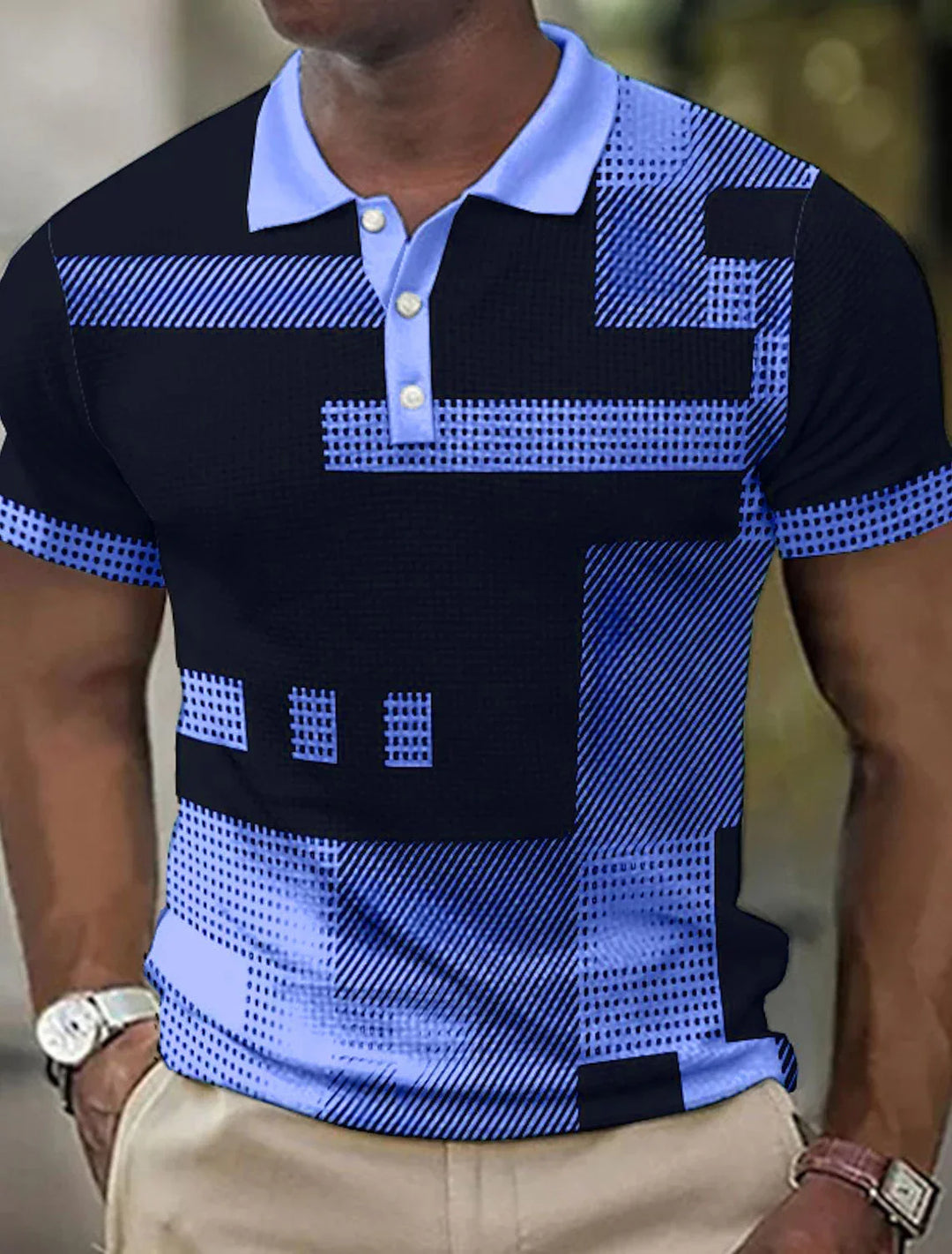 Benedict - Camisa tipo polo casual con estilo