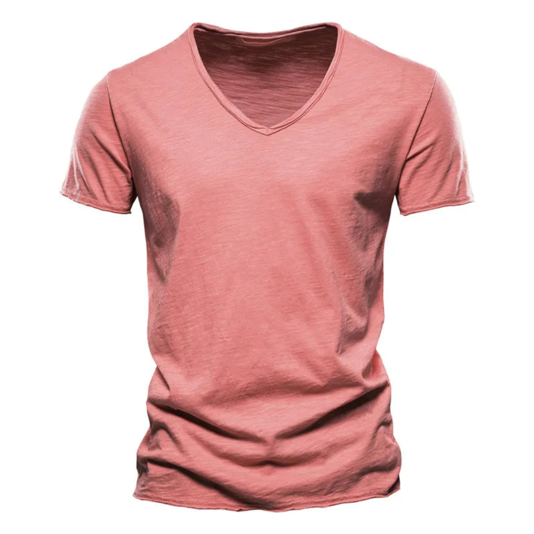 Jackson - Playera de cuello en V de tacto suave