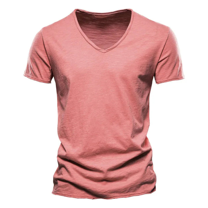 Jackson - Playera de cuello en V de tacto suave