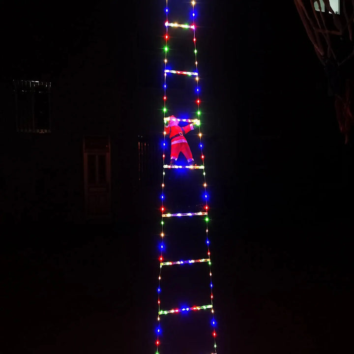 Clorissa - Luces LED de Escalera con Papá Noel