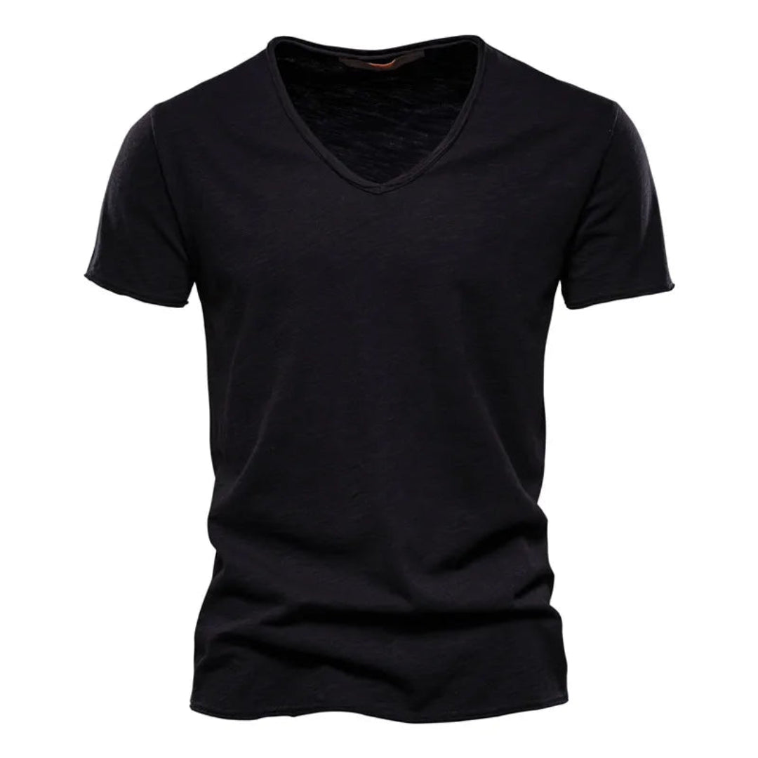 Jackson - Playera de cuello en V de tacto suave