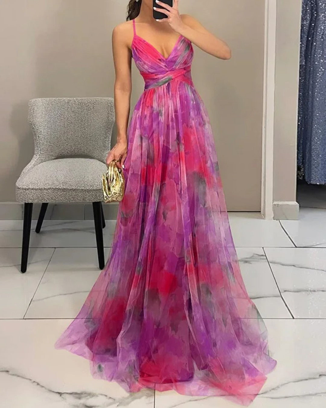 Nalina - Maxivestido fluido floral