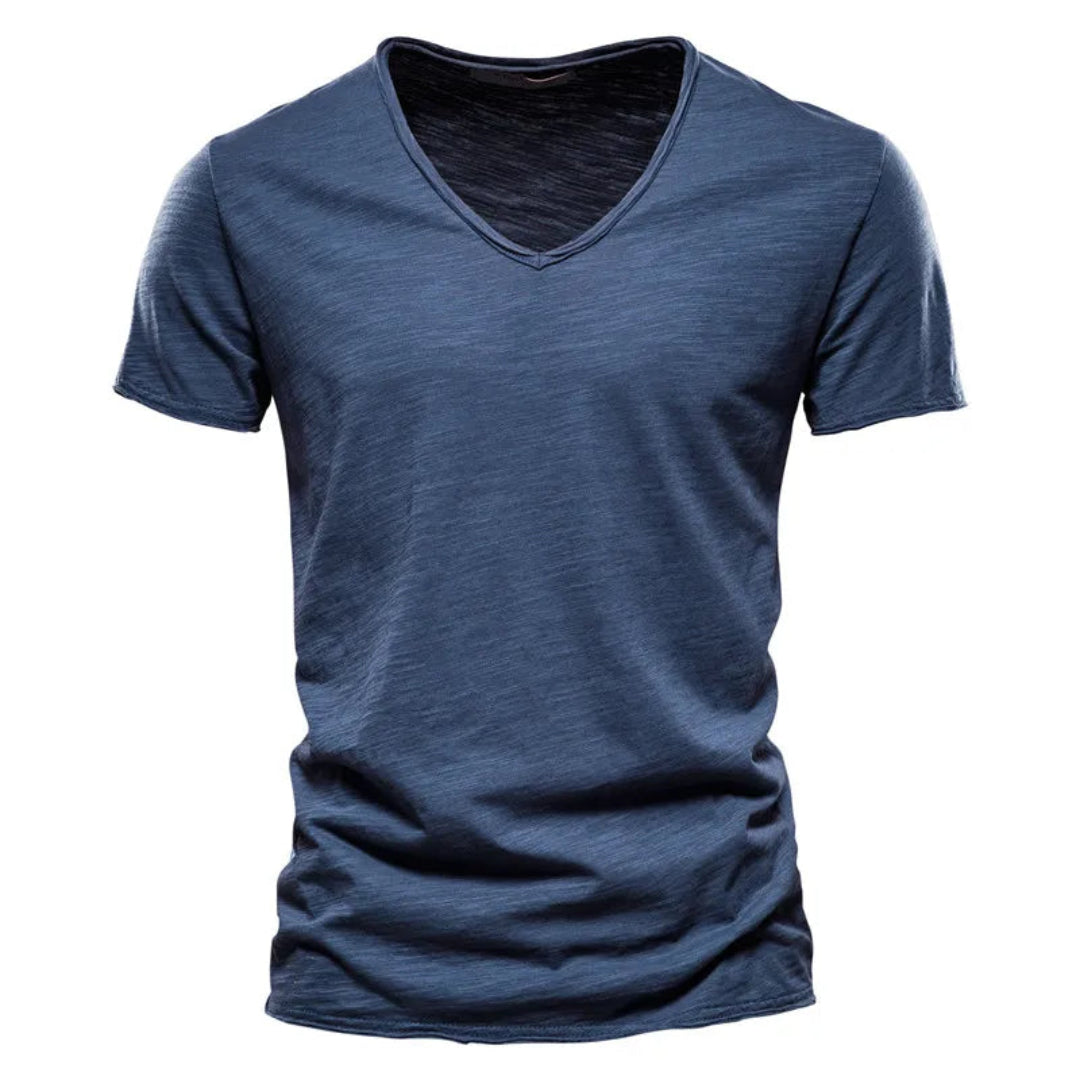 Jackson - Playera de cuello en V de tacto suave