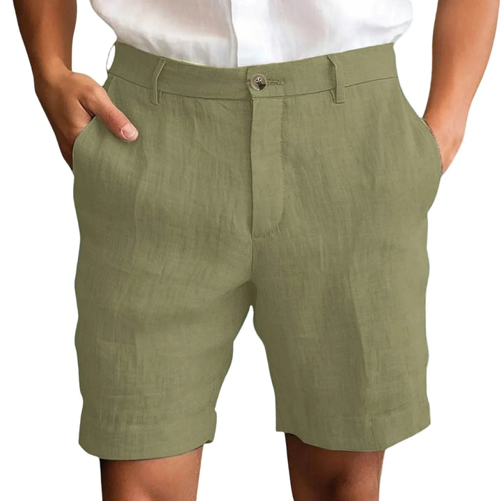 Calen - Shorts de Lino de Corte Sastre