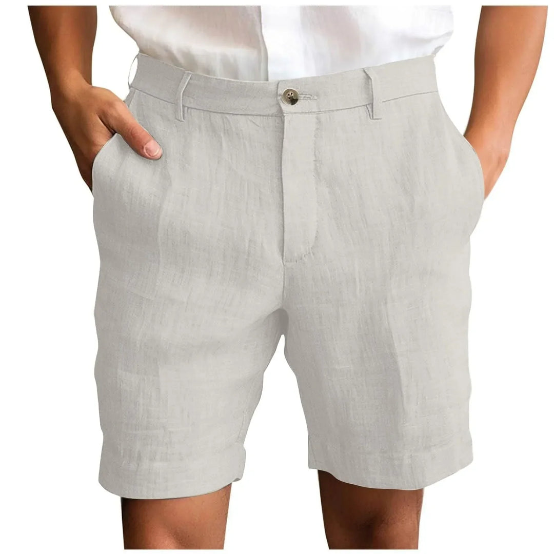Calen - Shorts de Lino de Corte Sastre