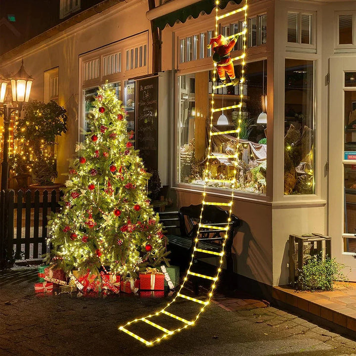 Clorissa - Luces LED de Escalera con Papá Noel