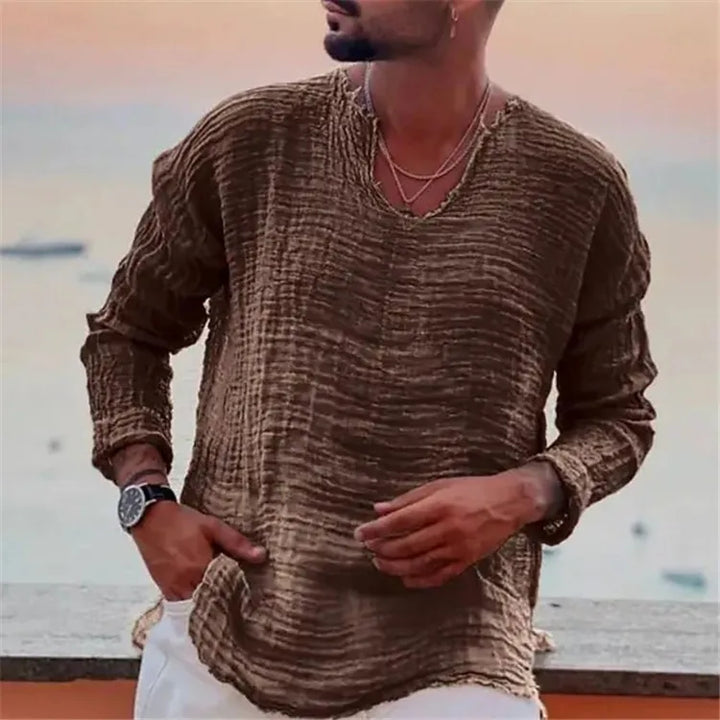 Kairus - Playera henley con cordones