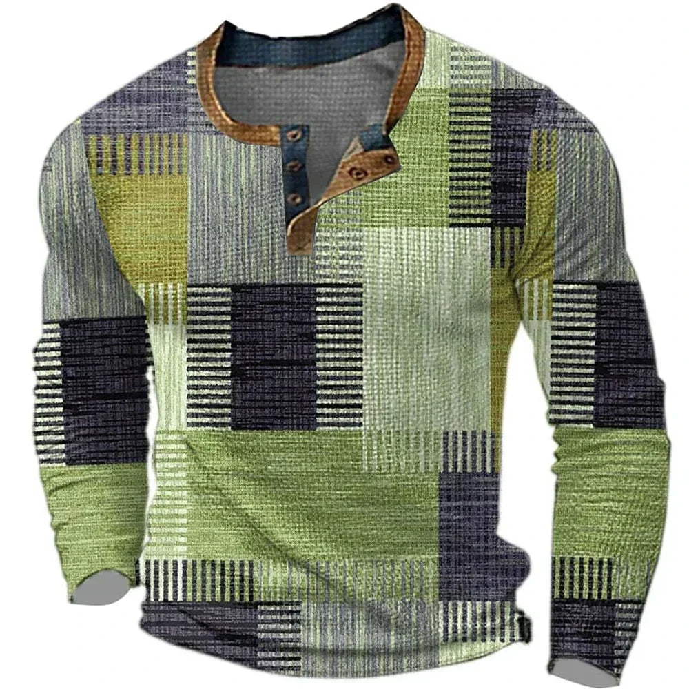 Zayden - Camisa de patchwork de tacto suave