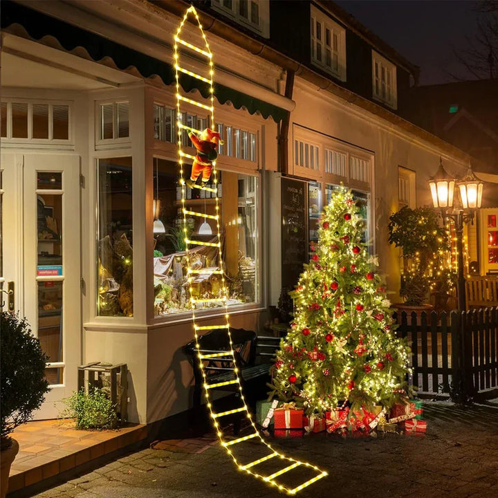 Clorissa - Luces LED de Escalera con Papá Noel