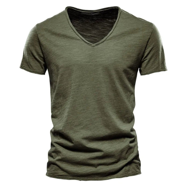 Jackson - Playera de cuello en V de tacto suave