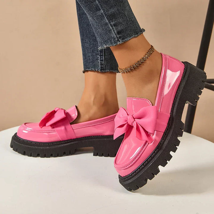 Eliza - Mocasines de plataforma con acabado brillante