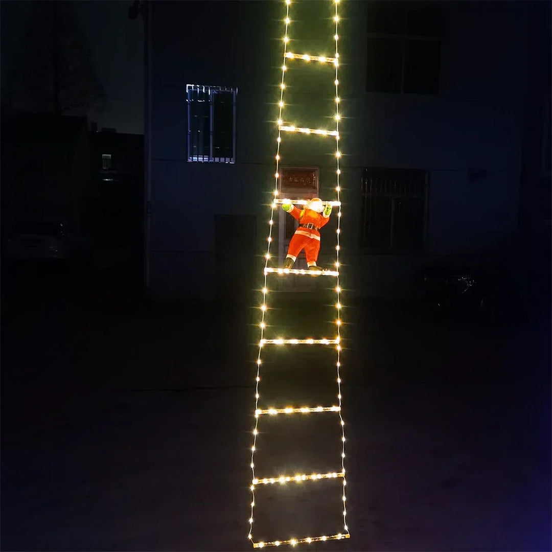 Clorissa - Luces LED de Escalera con Papá Noel