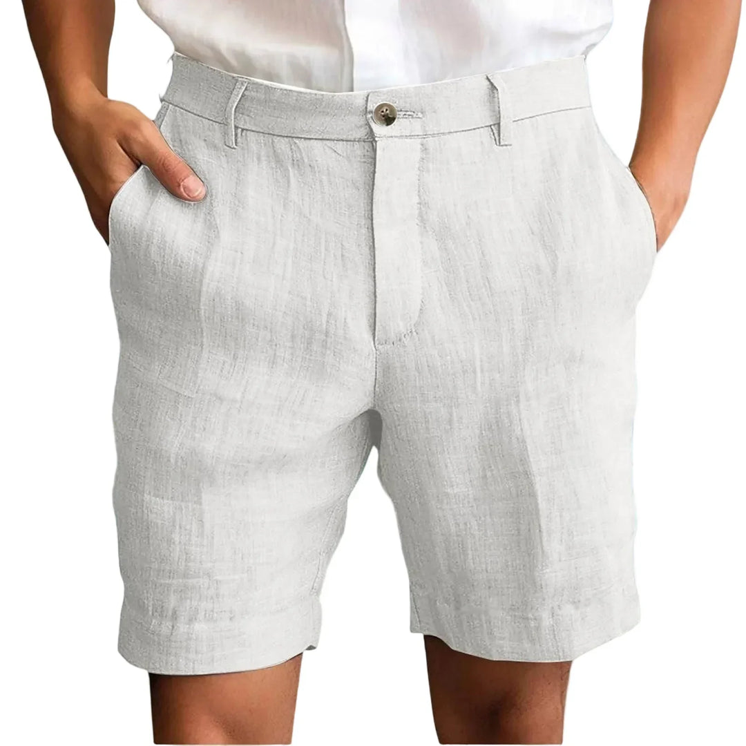 Calen - Shorts de Lino de Corte Sastre