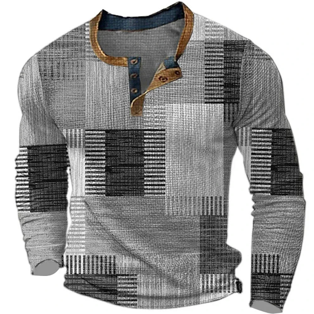 Zayden - Camisa de patchwork de tacto suave